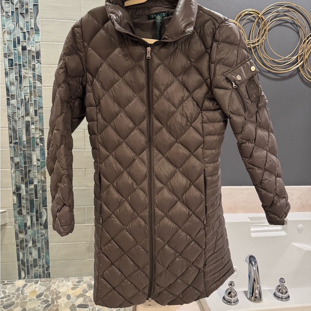 Ralph Lauren Brown Quilted Puffer Jacket